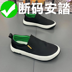 安­錔帆布男鞋2023新款春季透气休闲舒适百搭男士布鞋懒人一脚蹬