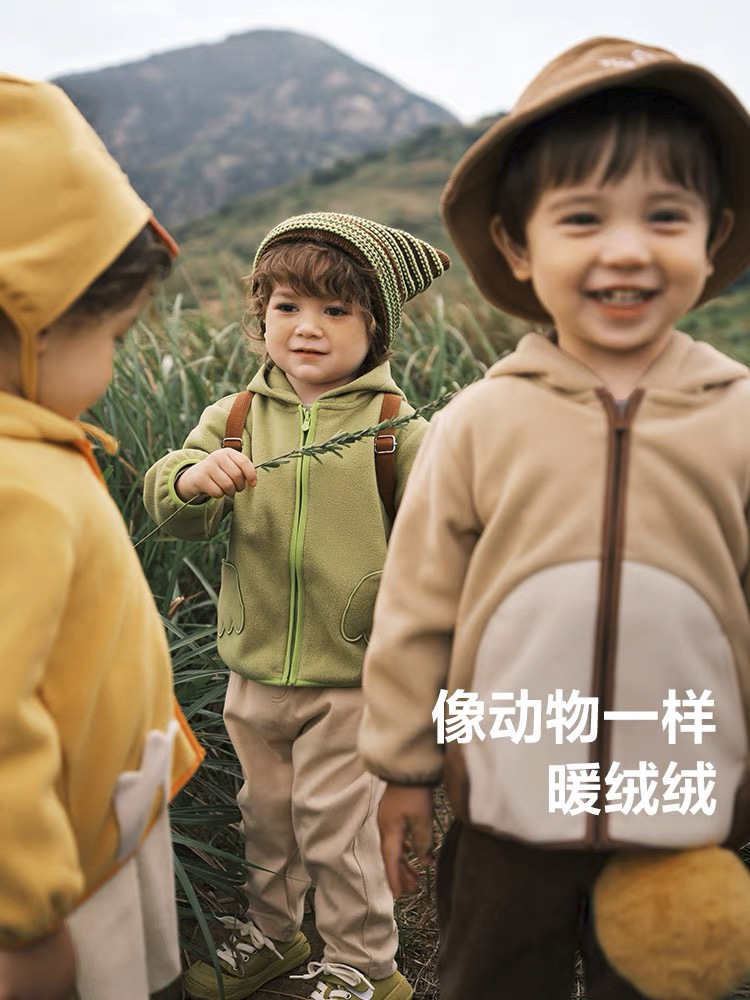 折扣新款婴幼儿加绒外套男童女童