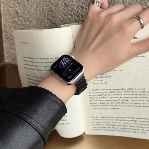 苹果手表磁吸透气米兰尼斯表带