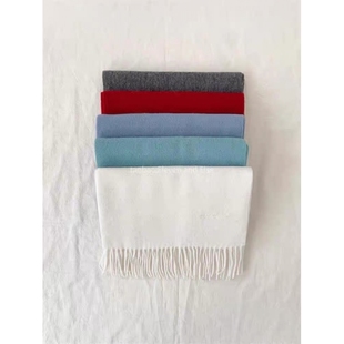 特价 保暖羊毛纯色流苏百搭围巾披肩 ounce韩国东大门2024秋冬新款