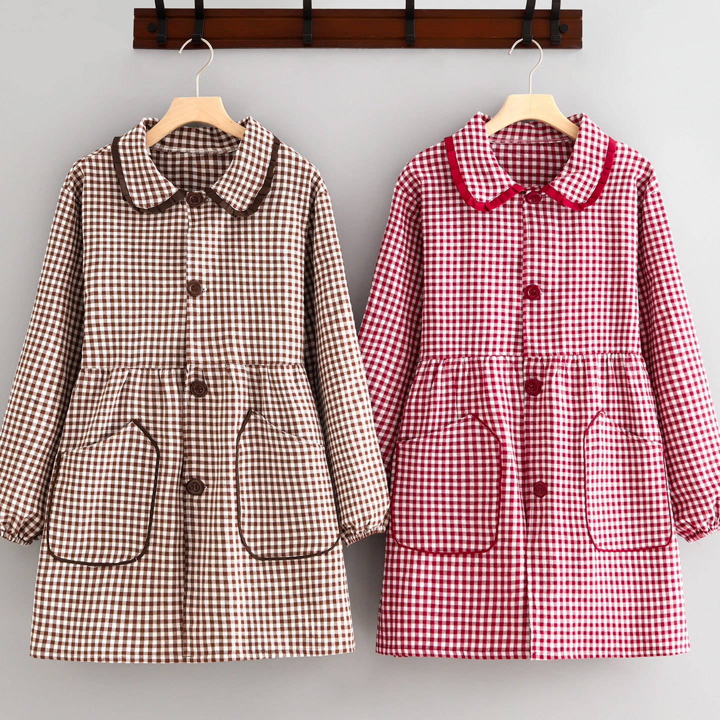 da大婶老太太奶奶纽扣子全包裹褂子长袖罩衣家用做饭厨房围裙透气,家庭/个人清洁工具,围裙套装,淘宝优惠券,粉丝福利购,淘宝优惠卷