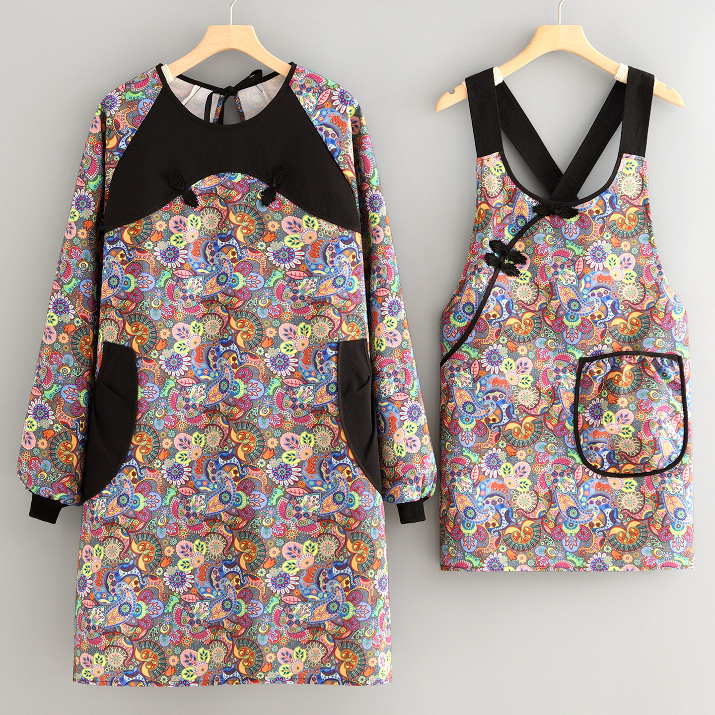 mg民国风茶楼服务员饭店设计照衣复古民族风长袖围裙做饭罩衣围腰,家庭/个人清洁工具,围裙套装,淘宝优惠券,粉丝福利购,淘宝优惠卷