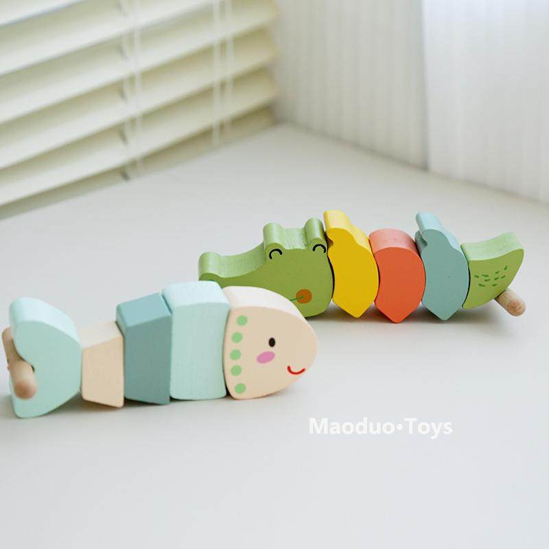 益智动物穿绳积木儿童早教益智穿线游戏婴儿宝宝颜色配对木玩具DD,玩具/童车/益智/积木/模型,儿童串珠/绕珠,淘宝优惠券,粉丝福利购,淘宝优惠卷