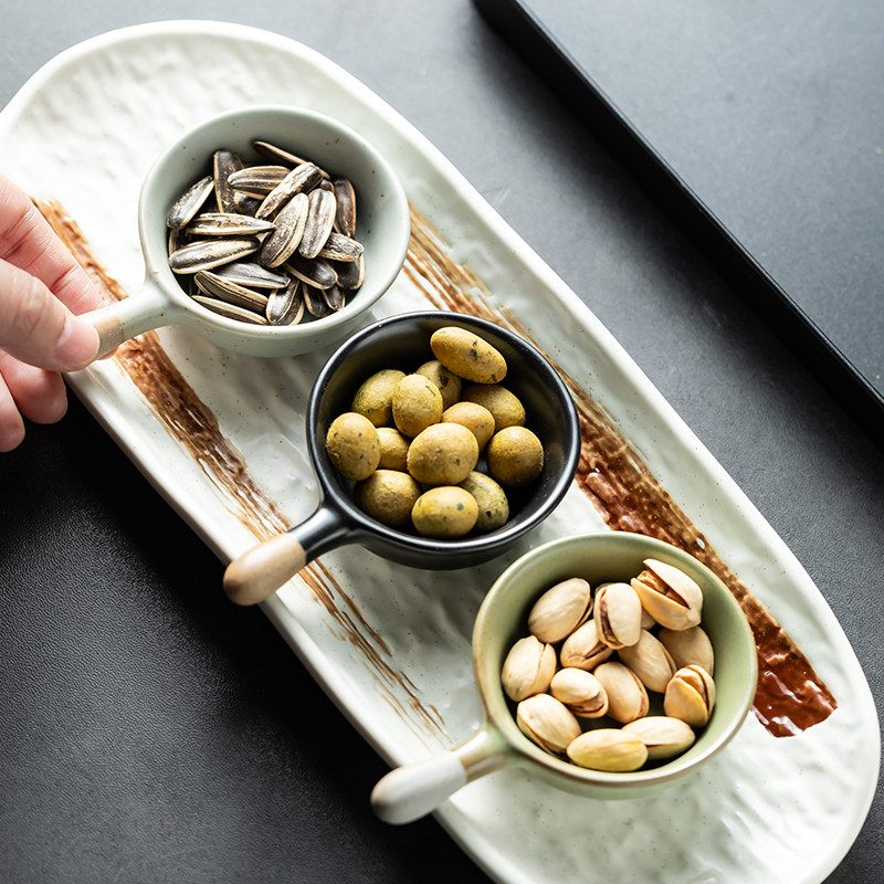 日式粗陶带柄迷你小碟子蘸料碟辣椒油芥末碟日料八爪鱼泡菜碟子,餐饮具,碟,淘宝优惠券,粉丝福利购,淘宝优惠卷