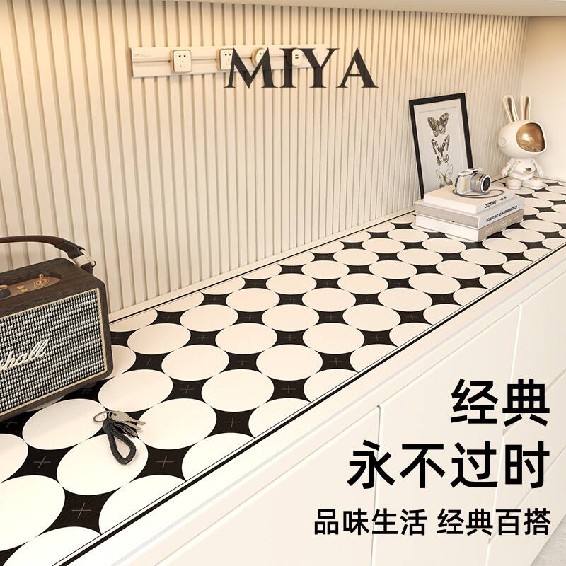 简约风皮革玄关柜鞋柜餐边柜垫子图片