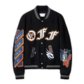 Ow Cartoon Cat Baseball Uniform Black
