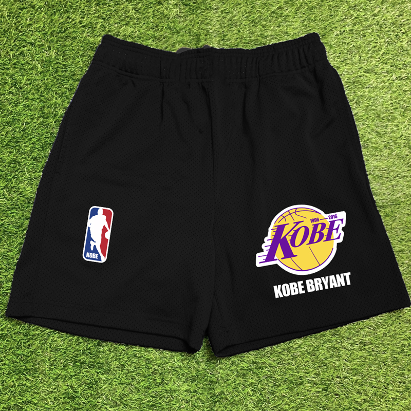 美国湖人队篮球美式篮球科比速干不过膝运动训练篮球五分小短裤