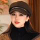 英伦复古八角贝雷帽女秋冬显脸小洋气冬天保暖画家报童帽鸭舌帽女