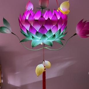 新年元宵节秦淮传统荷花灯，内直径25厘米