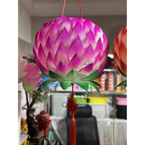 中式古风荷花灯 圆款花灯 直径30厘米