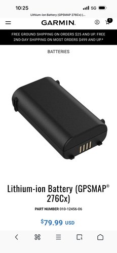 Garmin佳明原装gpsmap276cx专用锂电池