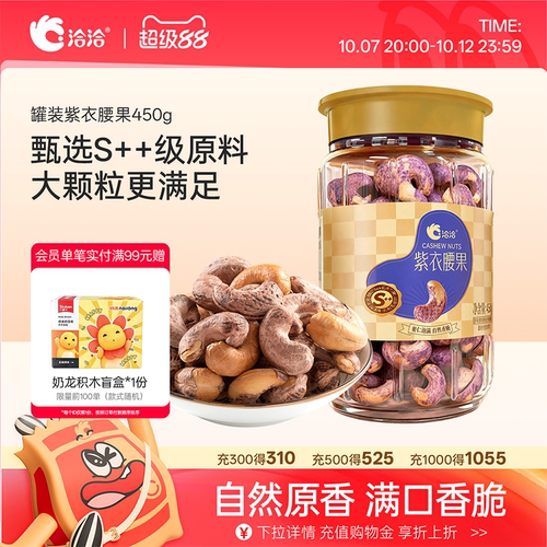洽洽罐装紫衣腰果450g