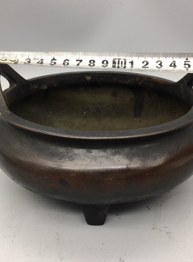 老式高端仿古纯铜乔耳三足炉宣德炉室内家用礼佛烧香线香炉供奉檀