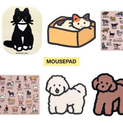 韩国正品ZERO PER ZERO 防滑装饰鼠标垫创意电脑PVC垫子Mouse Pad