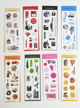 韩国正品Bonbeing手帐贴画装饰贴纸日记伴侣1张bon color sticker