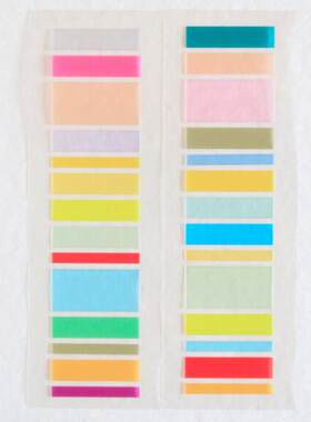 韩国正品Malgrecela手帐日记标签彩色透明装饰贴纸3张Color chip