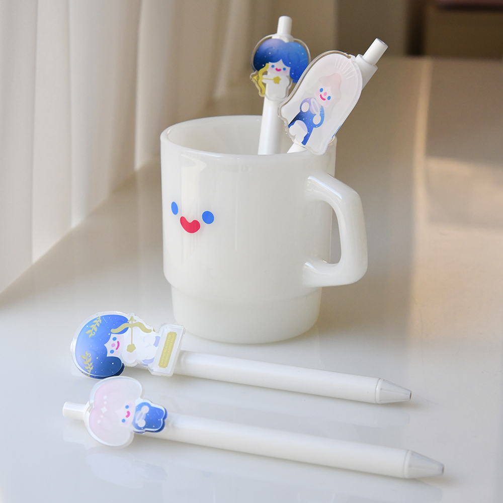 TRF星系1mm黑色圆珠笔按动原子笔