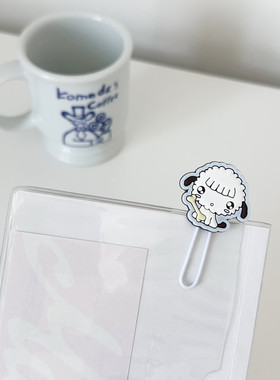 韩国正品seok saenal 小米粒狗狗橡胶装饰试卷文件回形针曲别针