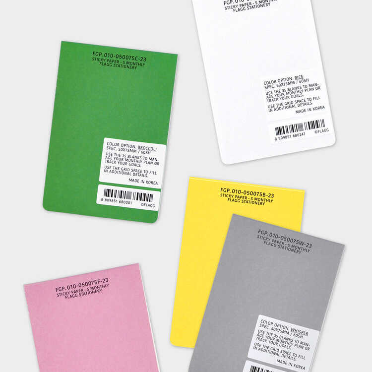 flagg月计划备忘便签贴即时贴S号