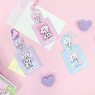 韩国正品EstherBunny艾丝乐小兔迷你1寸证件照片情侣偶像卡套吊牌