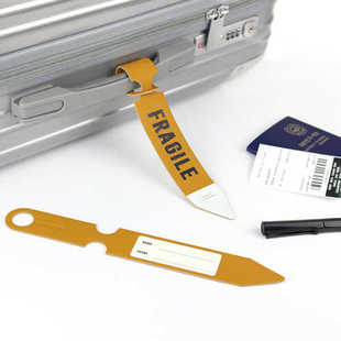 韩国正品Fenice 皮质条状行李牌名片牌旅行箱托运防标记信息吊牌