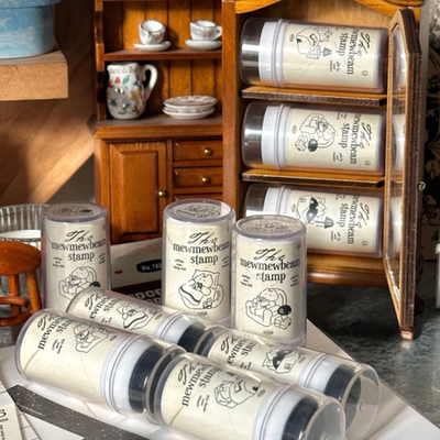 韩国正品mewmewbeam 复古怀旧装饰图章印章水性油墨盖章印戳ver.4