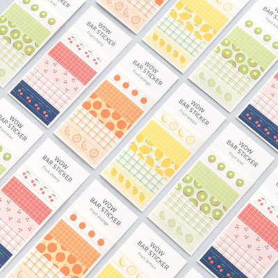 monolike水果美纹条状贴纸10张