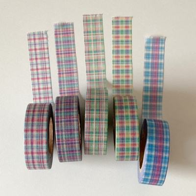 韩国正品popo factory 美纹手帐装饰贴纸质胶带 格子格纹006-010