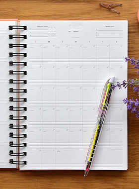 韩国正品Plepic 压线线圈万年笔记日记本记事本press check diary