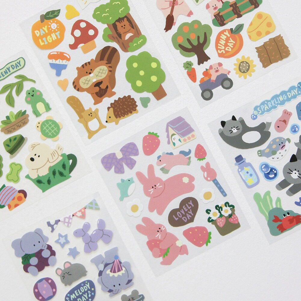 韩国正品7321 卡通可移贴纸N次贴装饰贴纸包ggu ggu sticker v.8
