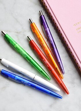 韩国正品Plepic 黑色1mm透明笔杆圆珠笔原子笔1支Arch Stroke Pen