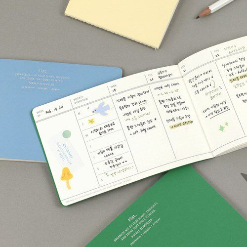 韩国正品Paperian 6个月扁平口袋款记事本周计划Pocket scheduler