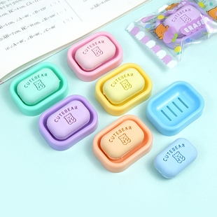 韩国正品pinkfoot 学生文具创意橡皮香皂肥皂橡皮擦soap eraser