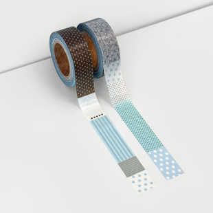 049 饰美纹纸质胶带15mm宽048 韩国正品 OAB波点格子拼贴手账日记装