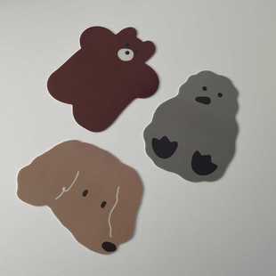 韩国正品hozumi动物造型PVC防滑鼠标垫ins风创意电脑垫子mousepad