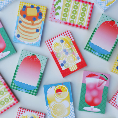 韩国正品fruitfries夏季水果甜品便签本留言本记录册拍纸本记事纸