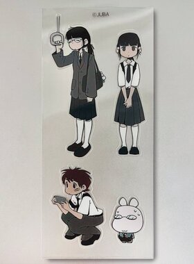 韩国正品JUBA 同款快闪系列赛博少女咕卡手账贴纸ins插画韩系拼贴