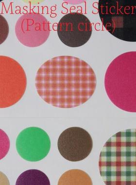 韩国正品Malgrecela 手帐日记标签贴图案圆形装饰贴纸3张 Circle