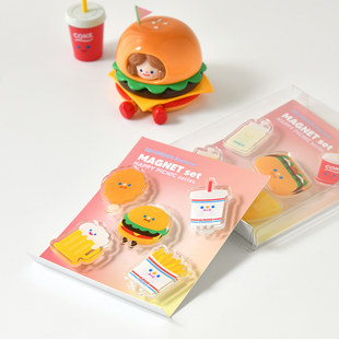 韩国正品RICO 快乐野餐磁吸冰箱贴魔术贴套装HAPPY PICNIC MAGNET