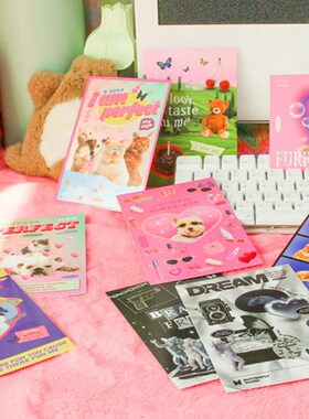 韩国正品saranghae ins风装饰卡片明信片1张seasonal postcard 1