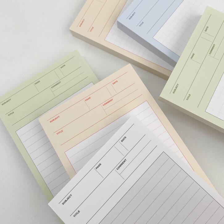 韩国正品Ahora B5 HALF长款线条本便签本记录册记事 黄色 线条本