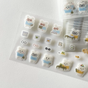 韩国正品collector mumu 可爱仓鼠一天收藏咕卡手账日记装饰贴纸