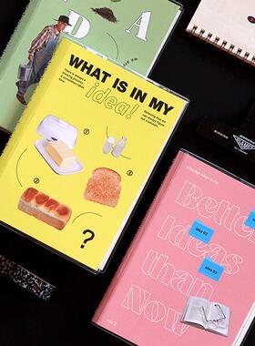 韩国正品indigo 创意想法线圈记录笔记本空白6分格记事手账日记本