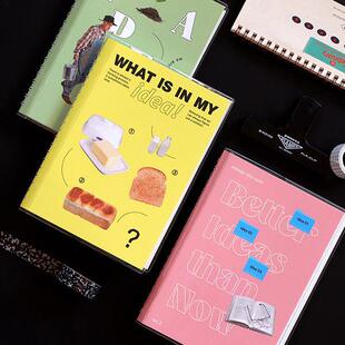 韩国正品indigo 创意想法线圈记录笔记本空白6分格记事手账日记本