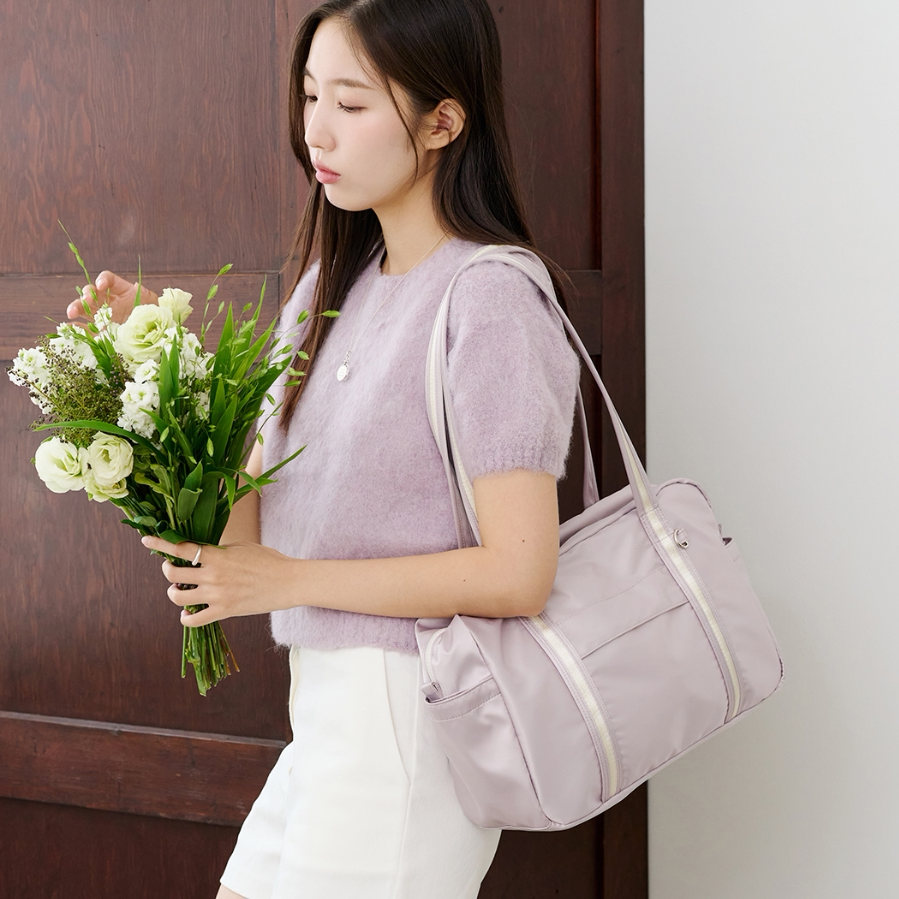 韩国正品ithinkso日常中号缎面单肩旅行袋旅行包挎包BAG(M)_SATIN