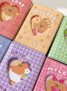 韩国正品OKIKI 可爱多巴胺3寸小卡拍立得相册ins偶像卡片收纳册