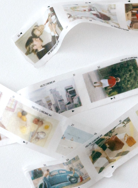 韩国正品202hosil 复古电影老照片美纹花纹手帐日记装饰贴纸胶带