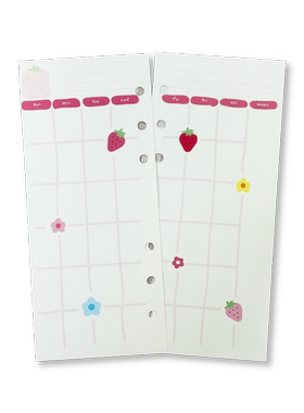 韩国正品a bubble crush A6长款活页笔记记录册内页 替换装 half