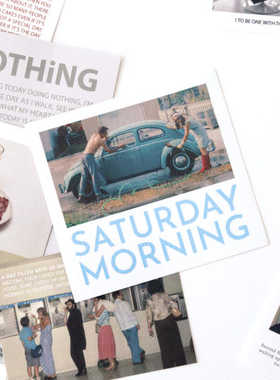 韩国正品202hosil 复古照片贴纸ins手账日记本装饰背景卡纸组合