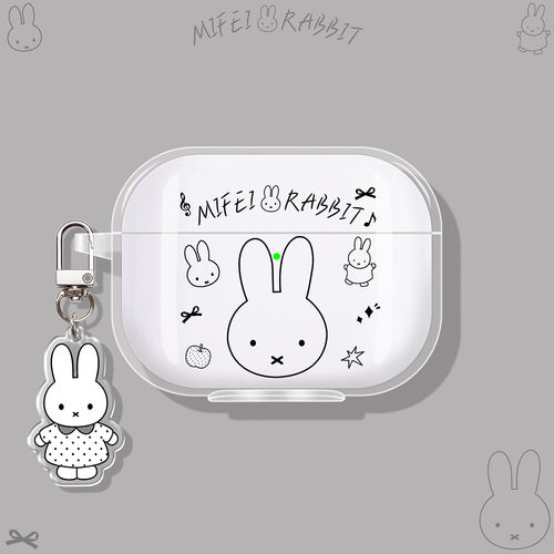 适用shokz韶音opendots one e310保护套2 e320蓝牙openfit2耳机壳opendots2耳夹式air盒openfitpro透明兔子